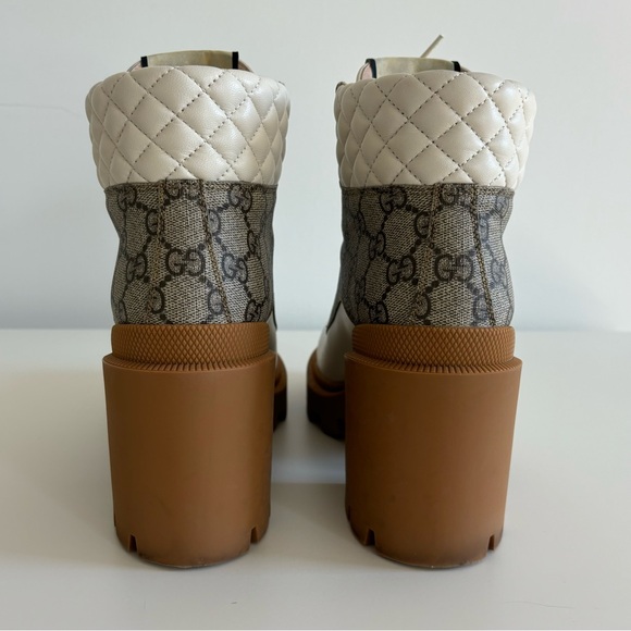 Gucci Apollo Canvas and Leather Platform Boot - Picture 11 of 14